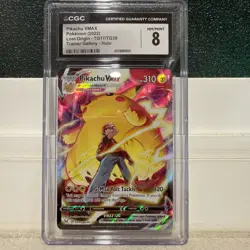 POKEMON 2022 LOST ORIGIN PIKACHU VMAX FULL ART TG17/TG30 PSA 8 - Image 1