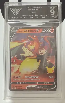 POKEMON TCG LANCE'S CHARIZARD V SWSH133 BLACK STAR PROMO GET GRADED GRADE 9 MINT - Image 1