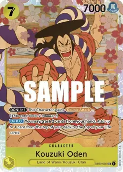 Near Mint - 1 x One Piece Kouzuki Oden - ST09-005 - SR - Foil Starter Deck 09: Y - Image 1