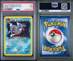 1999 Pokemon Rocket Dark Gyarados Prerelease Holo Rare Card 8/82 Graded PSA 7 - Image 3