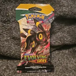 Pokemon TCG Sword & Shield Evolving Skies Booster Pack (1) 10 Cards Umbreon - Image 1
