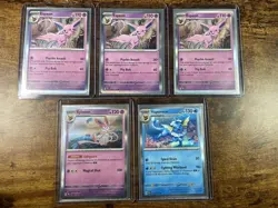 Lot of 5 Pokemon Holo Cards Prismatic Evolutions Espeon, Vaporeon, Sylveon Mint - Image 1