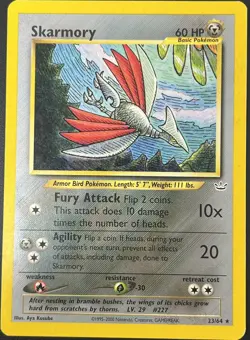 Skarmory 23/64 Pokemon Neo Revelation Rare Pokemon Card MP - Image 1