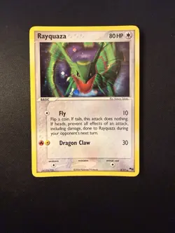 Pokemon TCG Rayquaza POP Series 1 3/17 Holo Rare Dragon Card 2006 - Image 1