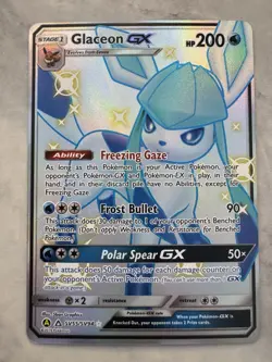 Glaceon GX SV55/SV94 Hidden Fates: Shiny Vault Pokemon TCG Card NM - Image 1