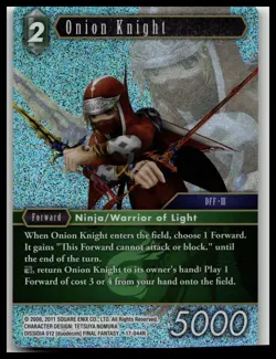 Onion Knight [Final Fantasy TCG] Card - SQUARE ENIX [NEAR MINT] 17-044R Foil - Image 1