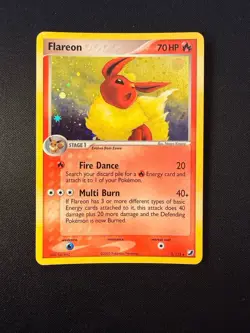 Pokemon TCG Flareon 5/115 EX Unseen Forces Holo Rare Card 2005 - Image 1