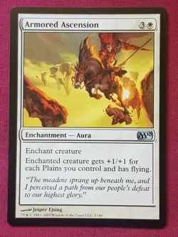 Magic The Gathering 2010 CORE SET M10 ARMORED ASCENSION white card MTG - Image 1