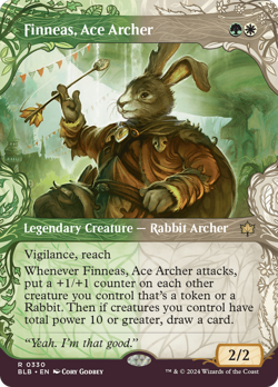 x1 Finneas, Ace Archer BLB Bloomburrow MTG 330 SHOWCASE RARE M/NM 1x - Image 1