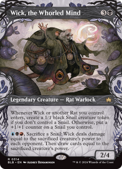 x1 Wick, the Whorled Mind BLB Bloomburrow MTG 314 SHOWCASE RARE M/NM 1x - Image 1