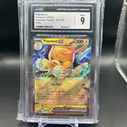 PAWMOT EX 073/197 2023 POKEMON OBSIDIAN FLAMES HOLO RARE CGC 9 MINT - Image 1