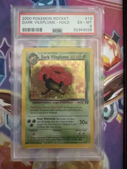 2000 Pokemon Team Rocket PSA 6 Dark Vileplume Holo 13/82 Rare Unlimited - Image 1