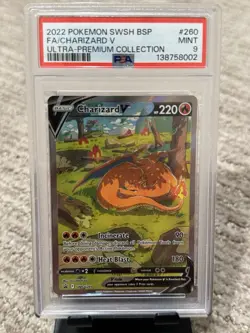 Pokemon SWSH260 2022 FA/Charizard V Ultra-Premium Collection PSA 9 - Image 1