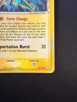 Pokemon TCG Deoxys Delta Species 6/110 EX Holon Phantoms Holo Rare Basic 2006 - Image 5