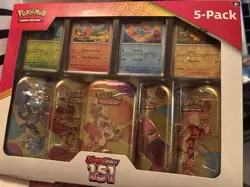 Costco Pokemon Scarlet & Violet Mini Tin 5-Pack Meowth - Image 2