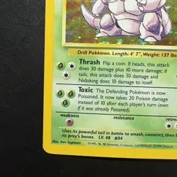 Pokemon Vintage Holo Nidoking Base Set 11/102 Wizards Of The Coast 1999 Tcg - Image 5