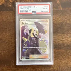2019 Pokemon Sun & Moon Hidden Fates Cynthia Full Art Holo SV82/SV94 PSA 10 - Image 2