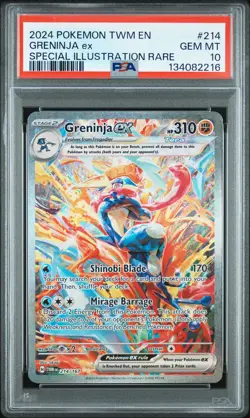 2024 POKEMON TWM EN-TWILIGHT MASQUERADE #214 GRENINJA EX PSA 10 - Image 1
