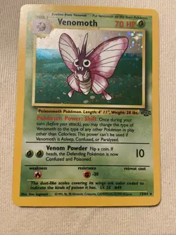 Venomoth Jungle 13/64 Holo Unlimited Holo Rare Pokemon Tcg - Image 3
