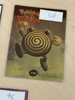 2000 Pikachu, Poliwhirl, Mewtwo – Pokemon Danone Stadium Tip Shiny Foil - Image 3