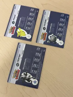 2000 Pikachu, Poliwhirl, Mewtwo – Pokemon Danone Stadium Tip Shiny Foil - Image 5