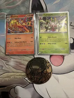 Pokemon TCG: Destined rivals Cosmos Holo Promos: Blaziken 042 , Hydrapple 018 - Image 1