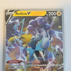 Pokemon Raikou V Ultra Rare Promo Holo Brilliant Stars 048/172 200 HP WCS 2023 - Image 2