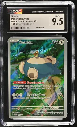 2023 Pokemon Black Star Promos Snorlax 151 Elite Trainer Box CGC 9.5 #051 - Image 1