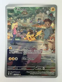 Pokemon Pikachu 173/165 Scarlet & Violet 151 Illustration Rare English NM - Image 1