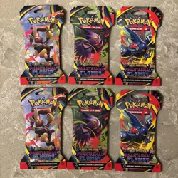 Set Of 6 Pokemon Mega Evolution Phantasmal Flames Sleeved Booster Packs - Image 1