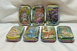 Pokemon TCG Prismatic Evolutions Factory Sealed Mini-Tins Lot Of 7 Different Art - Image 1