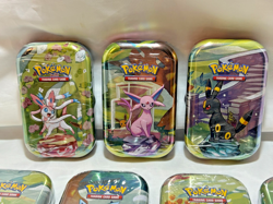 Pokemon TCG Prismatic Evolutions Factory Sealed Mini-Tins Lot Of 7 Different Art - Image 2