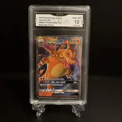 GMA 10 Mint 2019 Pokemon Hidden Fates CHARIZARD GX SM211 Promo - Image 1