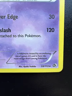 FREE SHIPPING Pokemon TCG Mewtwo 53/113 Legendary Treasures Holo - Image 4