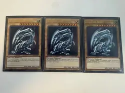 3x Yu-Gi-Oh! TCG Blue-Eyes White Dragon LCKC-EN001 - Image 1