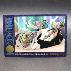 2001 One Piece Carddass Visual Adventure #127 Holo Rare Straw Hat Crew Bandai - Image 1