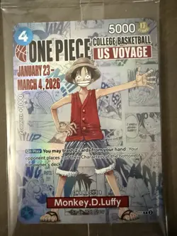 Bandai One Piece Monkey.D.Luffy US Voyage P-055 Card (Sealed - never opened) - Image 1