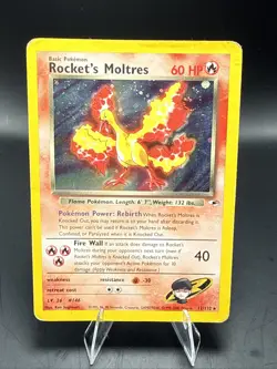 Pokemon TCG Rockets Moltres Holo Rare Card 12/132 Gym Heroes Set - Image 2