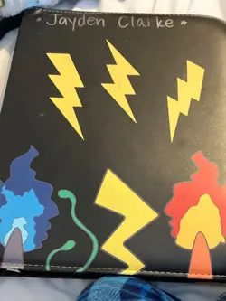 pokemon binder collection black yellow red and blue Pokemon with expensive cards - Image 3