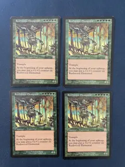 MTG 4X MERCADIAN MASQUES RUSHWOOD ELEMENTAL PLAYED MAGIC THE GATHERING GREEN - Image 3