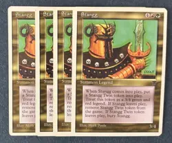 MTG 4X CHRONICLES STANGG NM MAGIC THE GATHERING CREATURE RARE CARDS ENGLISH - Image 1
