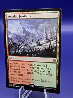 MTG Wooded Foothills- Khans of Tarkir Regular Lightly Played - Image 4