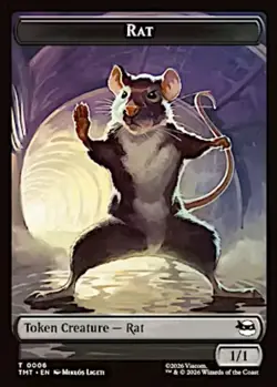 MTG TMNT - Rat / Copy Token *FOIL* NM 0001 / 0006 - Image 1
