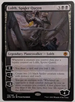 Lolth, Spider Queen x1 Adventures in the Forgotten Realms MTG LP/NM - Image 1