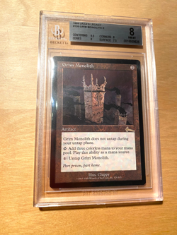 MTG Grim Monolith Urza's Legacy Beckett Graded 8 NM-MT - Image 1