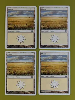 Plains (332) x4 Eighth Edition 8th 4x Magic the Gathering MTG - Image 1
