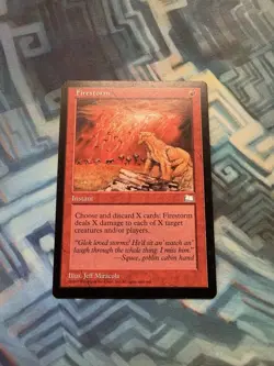 MTG Foil Firestorm EX/LP+ Weatherlight - Image 1