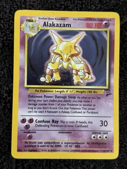 1999 Pokemon TCG Alakazam Base Set Holo Unlimited Rare Card - Image 1