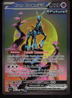 Iron Crown ex 206/162 Special Illustration Rare Temporal Forces Pokemon - PQ - Image 1