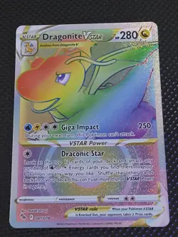 Pokemon TCG Dragonite VSTAR Rainbow Secret Rare Card 081/078 - Image 2